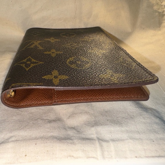 Authentic LOUIS VUITTON LV Monogram Canvas Leather Agenda PM Cover Clutch Wallet - Picture 6 of 9